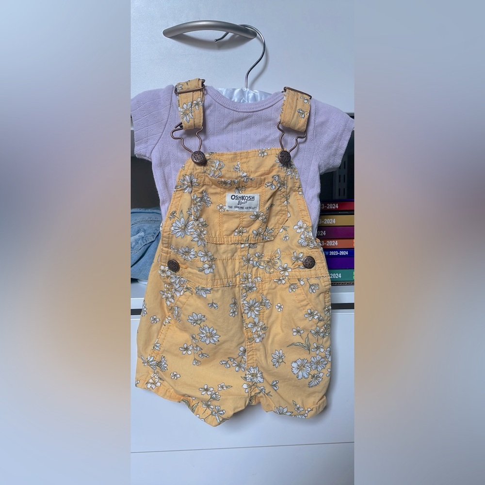 6-9 month Baby outfit. Overalls and shirt. Oshkosh